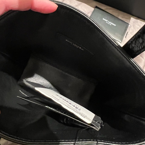 New Saint Laurent Mini Croc Embossed Tote - Picture 11 of 13